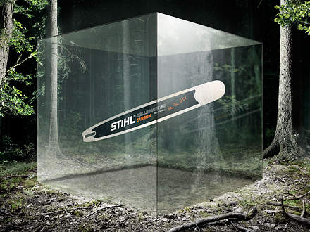 2013:STIHL Rollomatic ES Carbon - первая в мире облегченная карбоновая направляющая шина для бензопил.