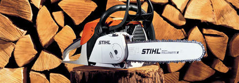 Обработка древесины с помощью бензопил STIHL